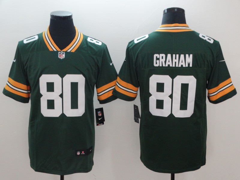 Men's Green Bay Packers Jimmy Graham #80 Green Jersey